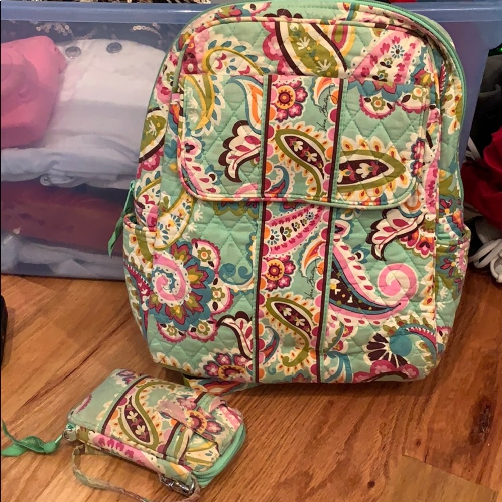 Vera Bradley Backpack and Wallet set